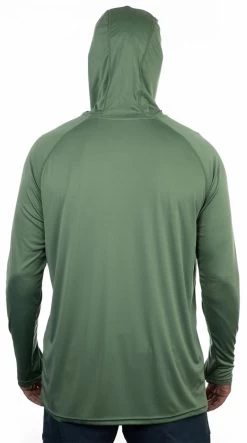 Aftco Jason Christie Performance Hooded Long Sleeve Shirt - Olive - L -Fishing Gear Store aftco jason christie performance hooded long sleeve shirt olive l 54625.1651361692