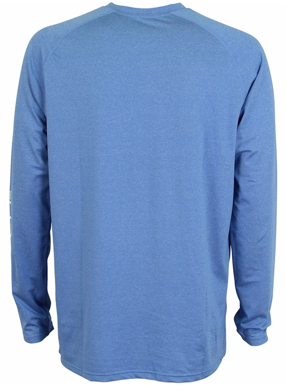 Aftco Yurei Performance Long Sleeve Shirt - Nautical Blue Heather - M 2 Aftco Yurei Performance Long Sleeve Shirt - Nautical Blue Heather - M - Image 2