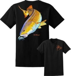 David Dunleavy DDM8010 Redfish Tee Black