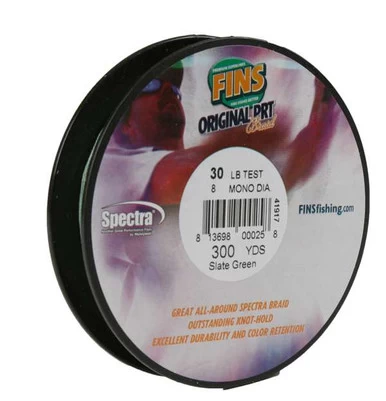 FINS Original PRT Braided Fishing Line 300yds Green - 30lb 1 FINS Original PRT Braided Fishing Line 300yds Green - 30lb