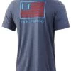 Huk And Bars T-Shirt - Sargasso Heather - 2X-Large