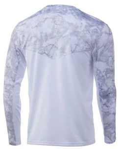 Huk Icon X Mossy Oak Fracture Long Sleeve Shirt - Drift - Medium -Fishing Gear Store huk icon x mossy oak fracture long sleeve shirt drift m 42095.1651451381