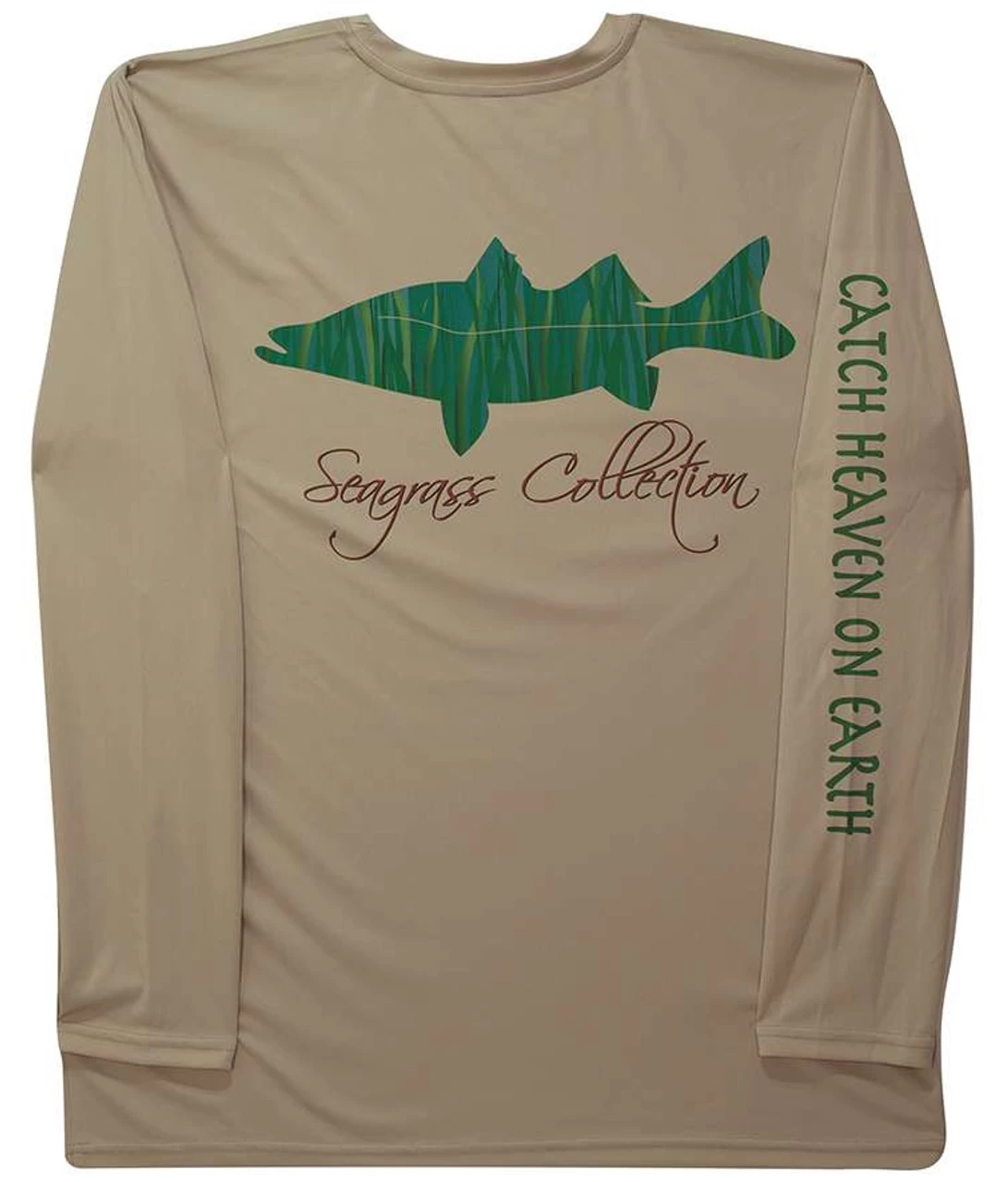 IBig Seagrass Snook Performance Long Sleeve Shirt - Sand - X-Large