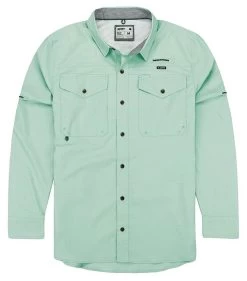 Jetty Bowline Long Sleeve Guide Shirt - Mint - 2X-Large