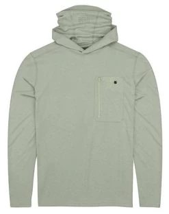 Jetty Skiff UV Hooded Long Sleeve Shirt - Sage - X-Large