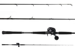 Ocean Tackle International Pitch Black Inshore OTI-PBI701HFA/Daiwa Lexa LX-HD3000-H-P Combo