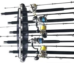 Reel Salty Waterproof 11 Fishing Rod Wall/Ceiling Storage Rack - Gray -Fishing Gear Store reel salty waterproof 11 fishing rod wall ceiling storage rack 35673.1651418516