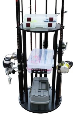 Rush Creek Creations 17 Rod Round Spinning Storage Rack