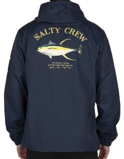 Salty Crew Ahi Mount Snap Jacket - Navy - Medium -Fishing Gear Store salty crew ahi mount snap jacket navy m 03646.1651421713