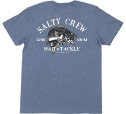 Salty Crew Bass Man Short Sleeve T-Shirt - Navy Heather - Medium