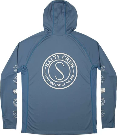 Salty Crew Palomar Pinnacle Plus Hood - Harbor Blue 1 Salty Crew Palomar Pinnacle Plus Hood - Harbor Blue