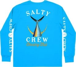 Salty Crew Tailed Long Sleeve Tech T-Shirt - Blue - Medium