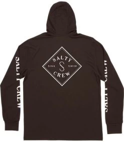Salty Crew Tippet Pocket Hood Tech Tee - Black - X-Large