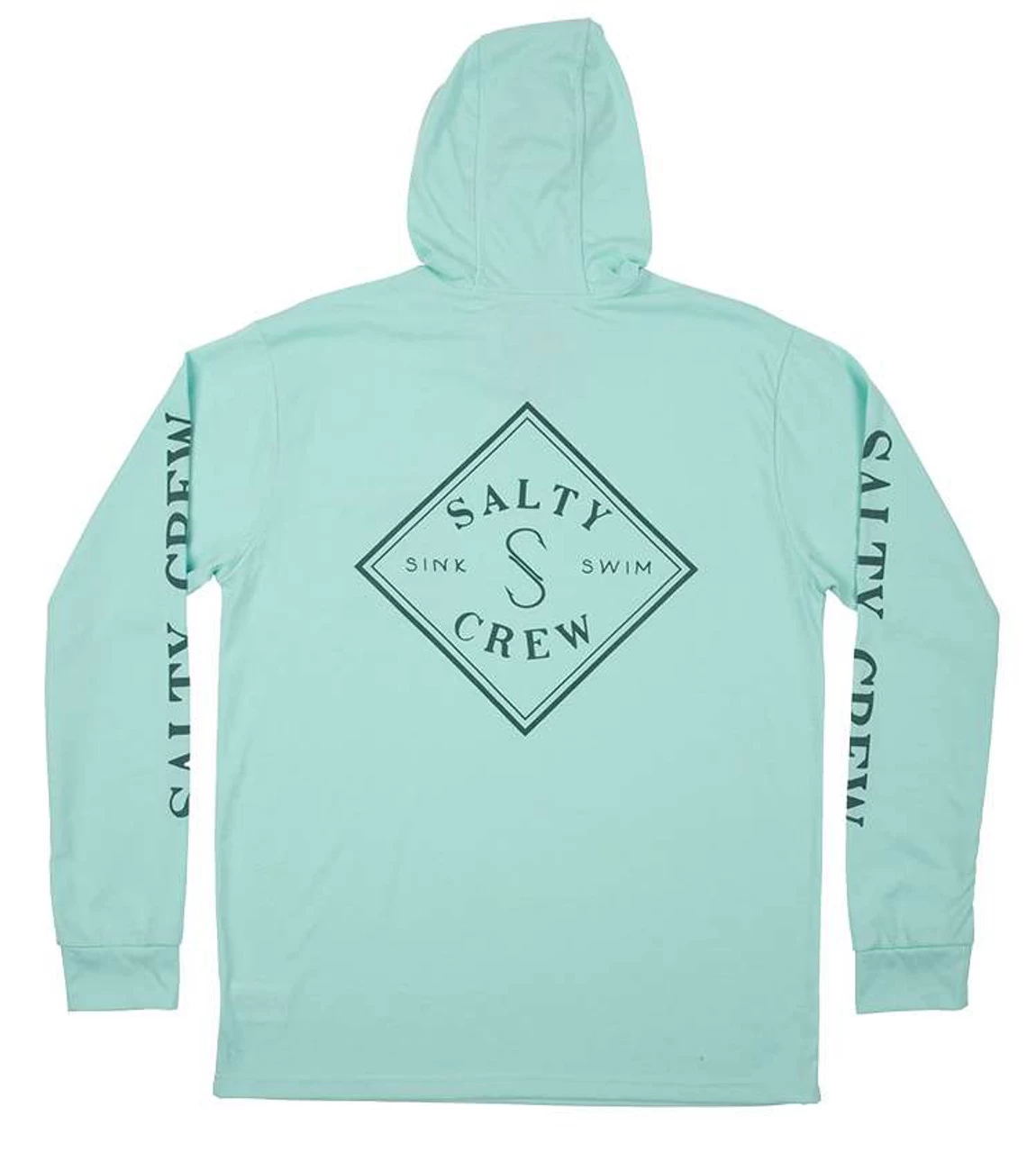 Salty Crew Tippet Pocket Hood Tech Tee - Seafoam - X-Large