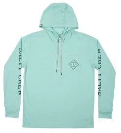 Fishing Gear Store -Fishing Gear Store salty crew tippet pocket hood tech tee seafoam xl 49121.1651451077