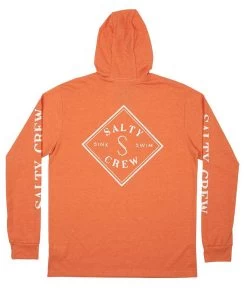 Salty Crew Tippet Pocket Hood Tech Tee - Sunburn - Small