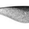 Sea Striker Got-Cha 3 Shad Bodies 15 Pack Clear/Silver Flake/Black