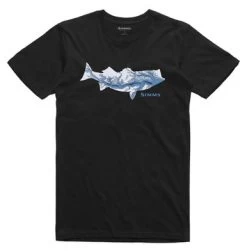 Simms Striper Bay Fill T-Shirt - Black - Large
