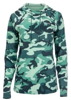 Simms Womens Solarflex Hoody - Woodland Camo Avalon - Medium