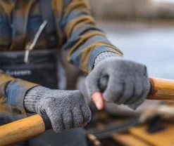 Simms Wool Half Finger Mitt - Steel -Fishing Gear Store simms wool half finger mitt steel 32027.1651422259