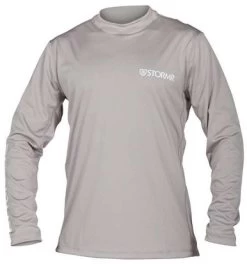Stormr UV Shield TackleDirect Logo Long Sleeve Shirt - Grey - Large
